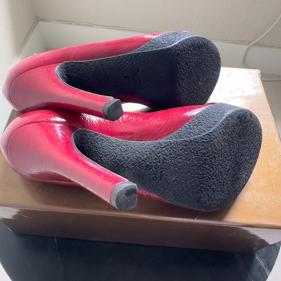 Gucci Patent Leather Peep Toe Heel Red - Vernice Naplack - Picture 4 of 5